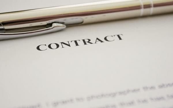 Contract with a pen
